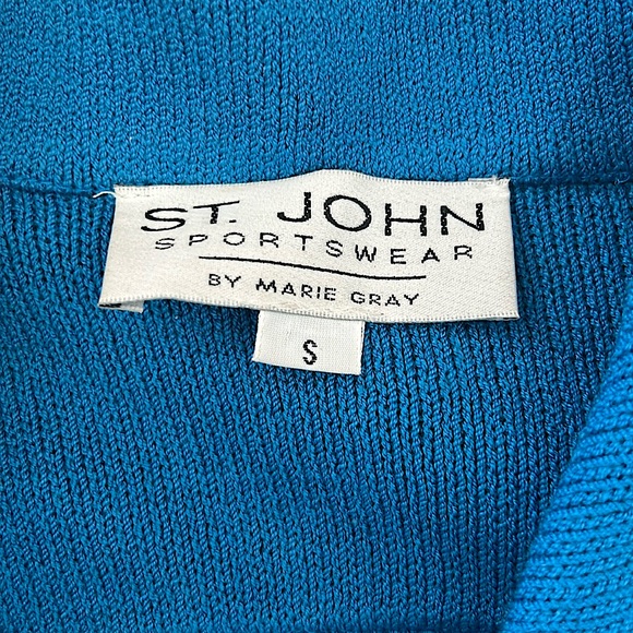 St. John Gorgeous Cobalt Blue Front Button Jacket Coat **Size S** 🌺🌺 - Picture 4 of 5